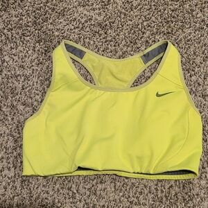 Nike Neon Yellow Sports Bra Size Small